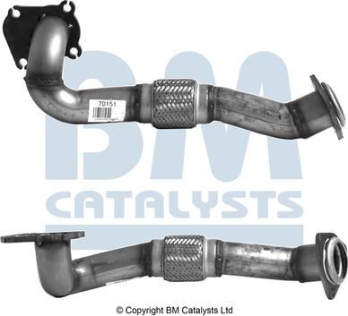 BM Catalysts BM70151 - Труба вихлопного газу autocars.com.ua