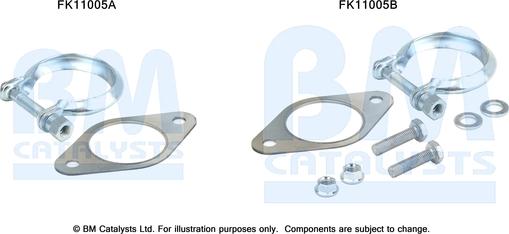 BM Catalysts FK11005 - Монтажний комплект, сажовий / частковий фільтр autocars.com.ua