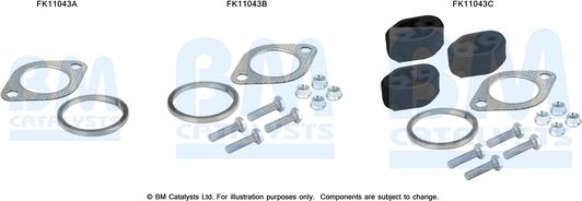 BM Catalysts FK11043 - Монтажний комплект, сажовий / частковий фільтр autocars.com.ua