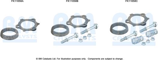BM Catalysts FK11058 - Монтажний комплект, сажовий / частковий фільтр autocars.com.ua