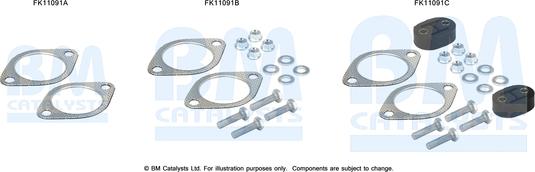 BM Catalysts FK11091 - Монтажний комплект, сажовий / частковий фільтр autocars.com.ua