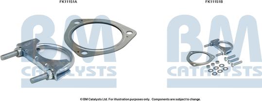 BM Catalysts FK11151 - Монтажный комплект, сажевый / частичный фильтр avtokuzovplus.com.ua