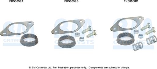 BM Catalysts FK50058 - Монтажный комплект, труба выхлопного газа avtokuzovplus.com.ua