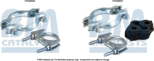 BM Catalysts FK50060 - Монтажний комплект, труба вихлопного газу autocars.com.ua