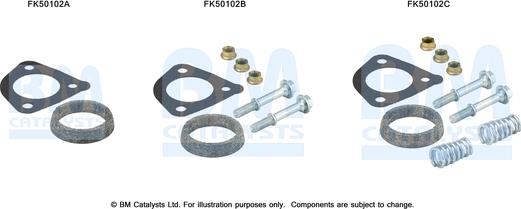 BM Catalysts FK50102 - Монтажний комплект, труба вихлопного газу autocars.com.ua