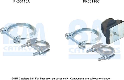 BM Catalysts FK50116 - Монтажний комплект, труба вихлопного газу autocars.com.ua