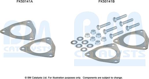 BM Catalysts FK50141 - Монтажний комплект, труба вихлопного газу autocars.com.ua