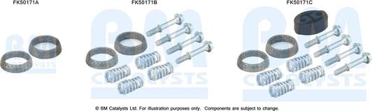 BM Catalysts FK50171 - Монтажний комплект, труба вихлопного газу autocars.com.ua