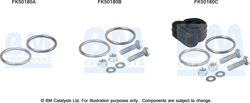 BM Catalysts FK50180 - Монтажний комплект, труба вихлопного газу autocars.com.ua