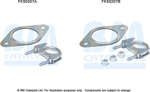 BM Catalysts FK50207 - Монтажний комплект, труба вихлопного газу autocars.com.ua