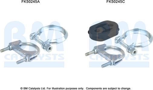 BM Catalysts FK50245 - Монтажний комплект, труба вихлопного газу autocars.com.ua