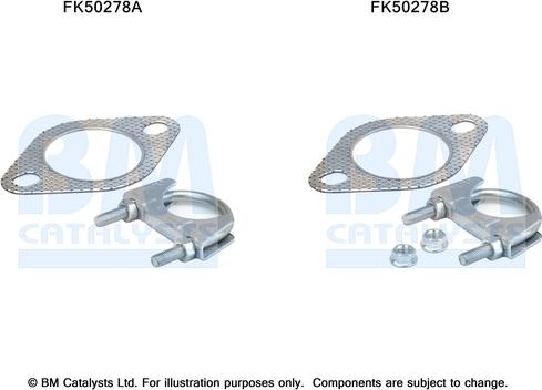 BM Catalysts FK50278 - Монтажний комплект, труба вихлопного газу autocars.com.ua