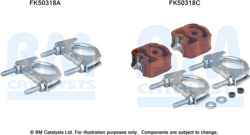 BM Catalysts FK50318 - Монтажный комплект, труба выхлопного газа avtokuzovplus.com.ua