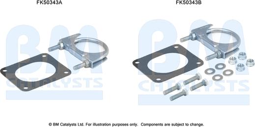 BM Catalysts FK50343 - Монтажный комплект, труба выхлопного газа avtokuzovplus.com.ua