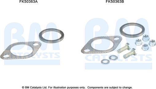 BM Catalysts FK50363 - Монтажний комплект, труба вихлопного газу autocars.com.ua