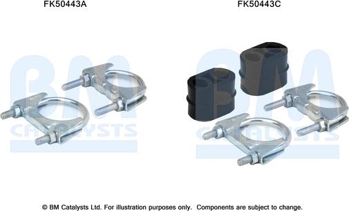 BM Catalysts FK50443 - Монтажний комплект, труба вихлопного газу autocars.com.ua