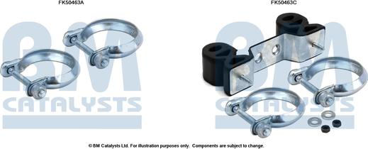 BM Catalysts FK50463 - Монтажний комплект, труба вихлопного газу autocars.com.ua