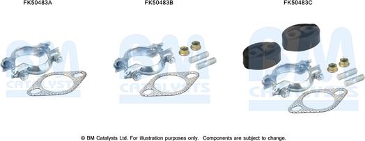 BM Catalysts FK50483 - Монтажний комплект, труба вихлопного газу autocars.com.ua