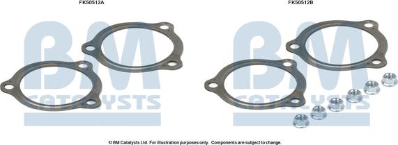 BM Catalysts FK50512 - Монтажний комплект, труба вихлопного газу autocars.com.ua