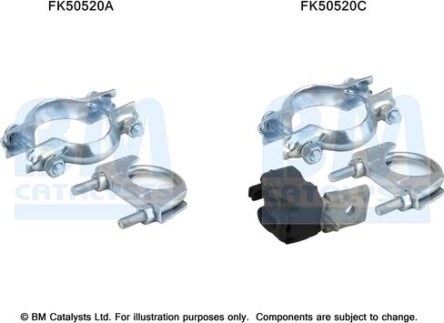 BM Catalysts FK50520 - Монтажний комплект, труба вихлопного газу autocars.com.ua