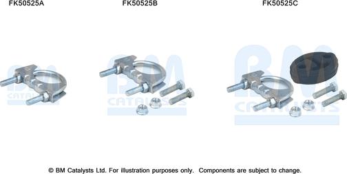 BM Catalysts FK50525 - Монтажний комплект, труба вихлопного газу autocars.com.ua