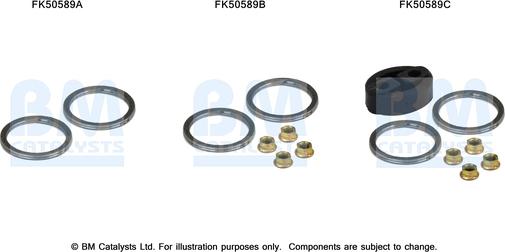 BM Catalysts FK50589 - Монтажний комплект, труба вихлопного газу autocars.com.ua