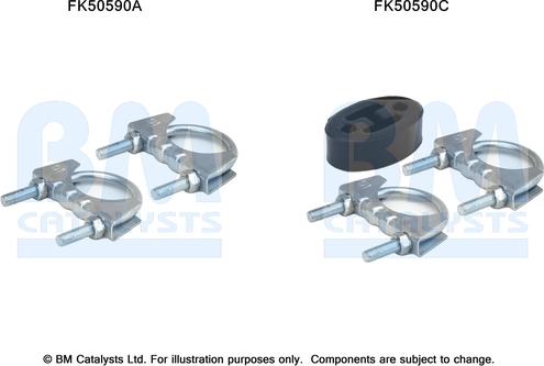 BM Catalysts FK50590 - Монтажний комплект, труба вихлопного газу autocars.com.ua