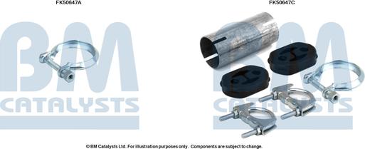 BM Catalysts FK50647 - Монтажний комплект, труба вихлопного газу autocars.com.ua