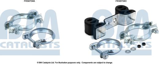 BM Catalysts FK50734 - Монтажний комплект, труба вихлопного газу autocars.com.ua