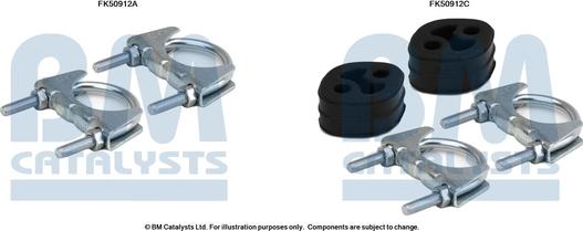 BM Catalysts FK50912 - Монтажний комплект, труба вихлопного газу autocars.com.ua