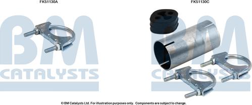 BM Catalysts FK51130 - Монтажный комплект, труба выхлопного газа avtokuzovplus.com.ua