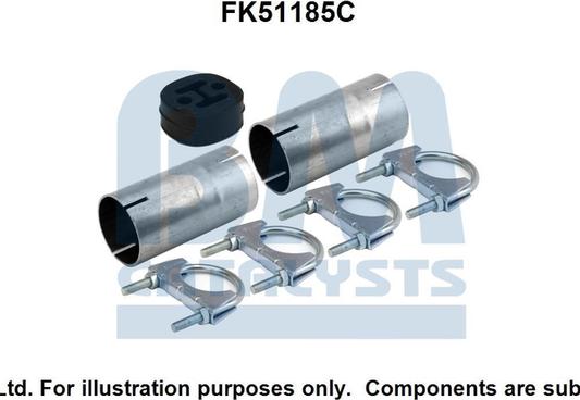BM Catalysts FK51185 - Монтажний комплект, труба вихлопного газу autocars.com.ua