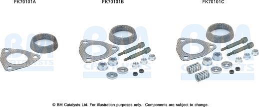 BM Catalysts FK70101 - Монтажний комплект, труба вихлопного газу autocars.com.ua