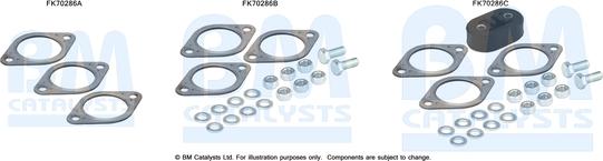 BM Catalysts FK70286 - Монтажний комплект, труба вихлопного газу autocars.com.ua