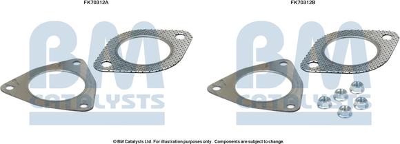 BM Catalysts FK70312 - Монтажний комплект, труба вихлопного газу autocars.com.ua