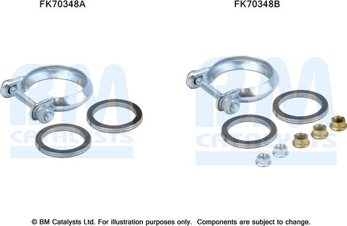 BM Catalysts FK70348 - Монтажний комплект, труба вихлопного газу autocars.com.ua