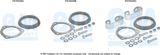 BM Catalysts FK70430 - Монтажний комплект, труба вихлопного газу autocars.com.ua