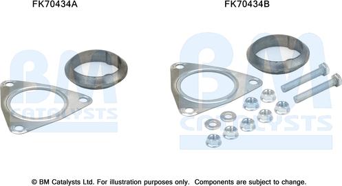 BM Catalysts FK70434 - Монтажний комплект, труба вихлопного газу autocars.com.ua