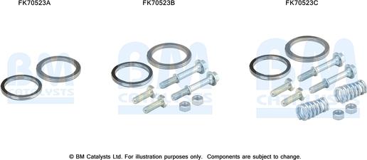 BM Catalysts FK70523 - Монтажний комплект, труба вихлопного газу autocars.com.ua