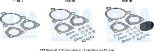 BM Catalysts FK70564 - Монтажний комплект, труба вихлопного газу autocars.com.ua