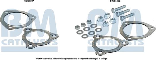 BM Catalysts FK70599 - Монтажний комплект, труба вихлопного газу autocars.com.ua