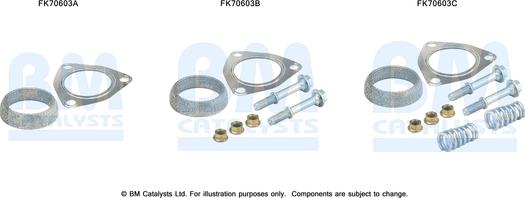 BM Catalysts FK70603 - Монтажний комплект, труба вихлопного газу autocars.com.ua
