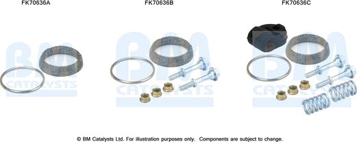 BM Catalysts FK70636 - Монтажний комплект, труба вихлопного газу autocars.com.ua