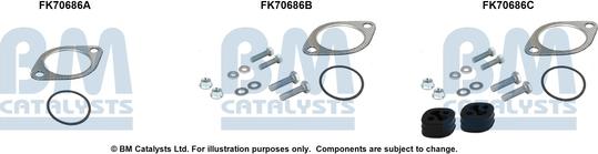 BM Catalysts FK70686 - Монтажний комплект, каталізатор autocars.com.ua