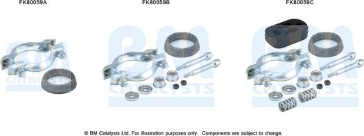 BM Catalysts FK80059 - Монтажний комплект, каталізатор autocars.com.ua