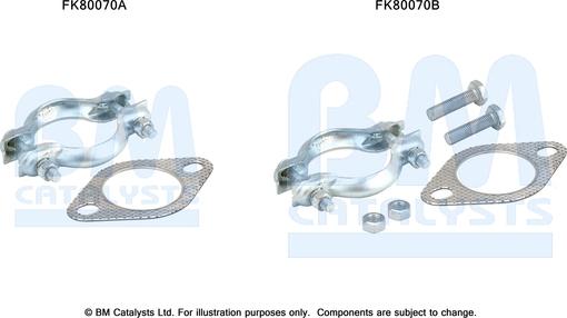 BM Catalysts FK80070 - Монтажний комплект, каталізатор autocars.com.ua