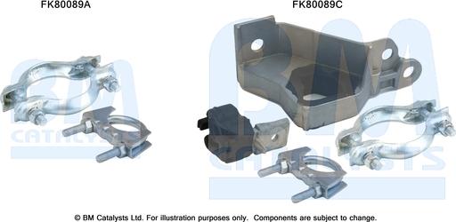 BM Catalysts FK80089 - Монтажний комплект, каталізатор autocars.com.ua