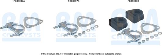 BM Catalysts FK80097 - Монтажний комплект, каталізатор autocars.com.ua