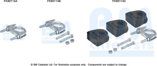 BM Catalysts FK80114 - Монтажний комплект, каталізатор autocars.com.ua