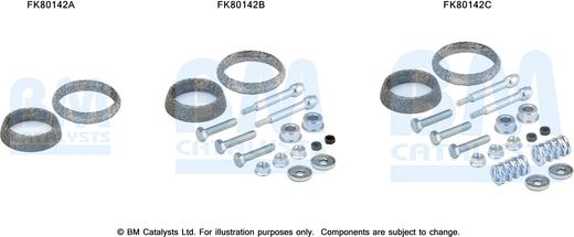 BM Catalysts FK80142 - Монтажный комплект, катализатор avtokuzovplus.com.ua